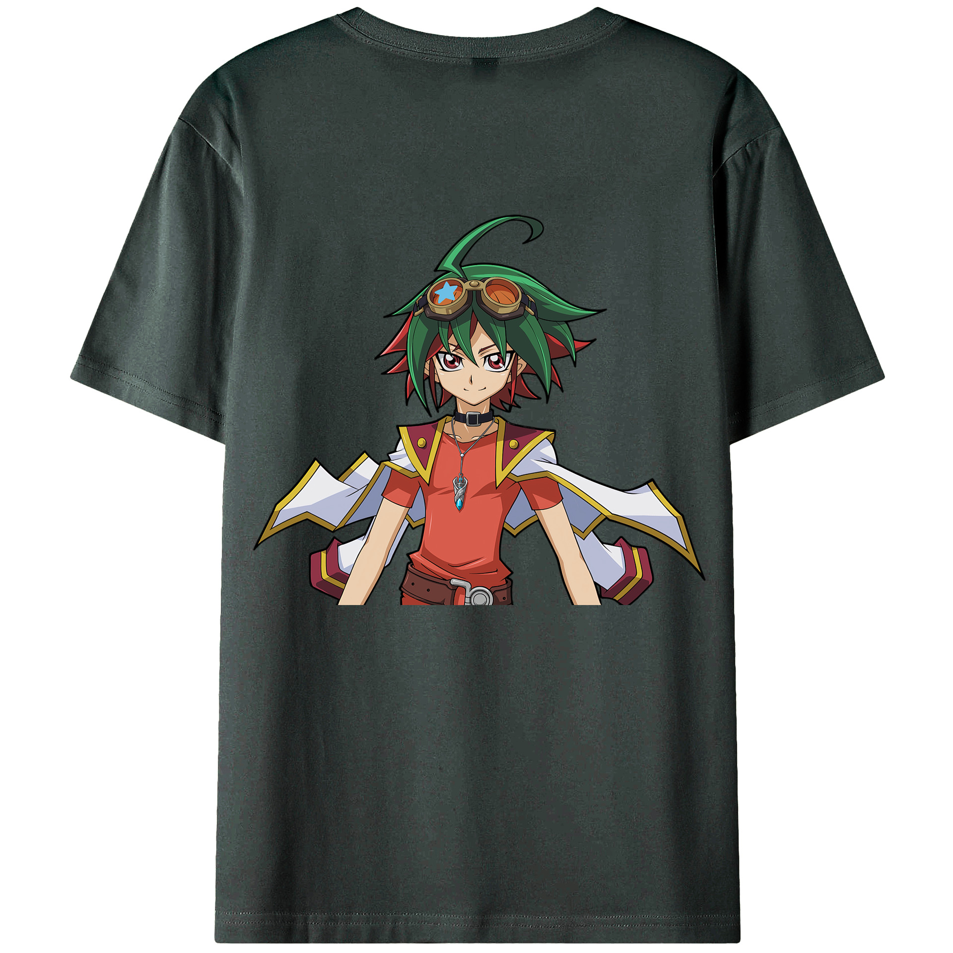 （画像用） 遊☆戯☆王 Yu-Gi-Oh! 綿100％ メンズ半袖Tシャツ（バックプリント） 通気性
